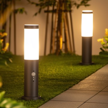 Brilagi - NOVA Outdoor Lamp with Sensor 1xE27/15W/230V 40 cm IP44 Anthracite
