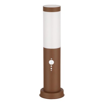 Brilagi - NOVA Outdoor Lamp with Sensor, 1xE27/15W/230V, 40 cm, IP44, Brown