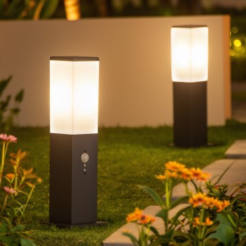 Brilagi - NOVA Outdoor Sensor Lamp 1x E27/15W/230V, 40 cm, IP44, Anthracite