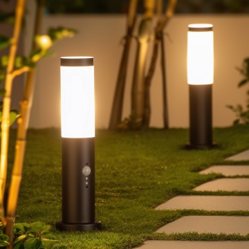 Brilagi - NOVA Outdoor Sensor Lamp 1xE27/15W/230V 40 cm IP44 Black