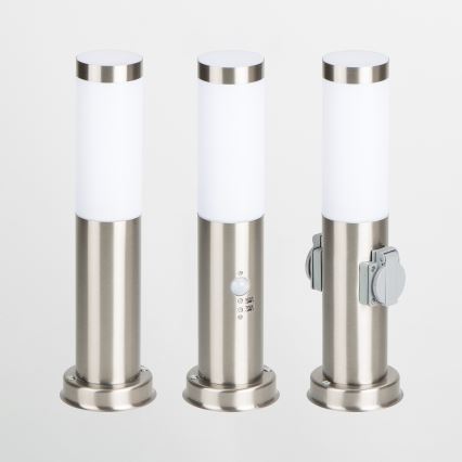 BRILAGI - NOVA Outdoor Sensor Lamp 1xE27/15W/230V 40 cm IP44 Matte Chrome
