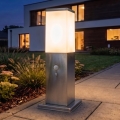 Brilagi - NOVA Outdoor Sensor Lamp 1xE27/15W/230V 40 cm IP44 Matte Chrome
