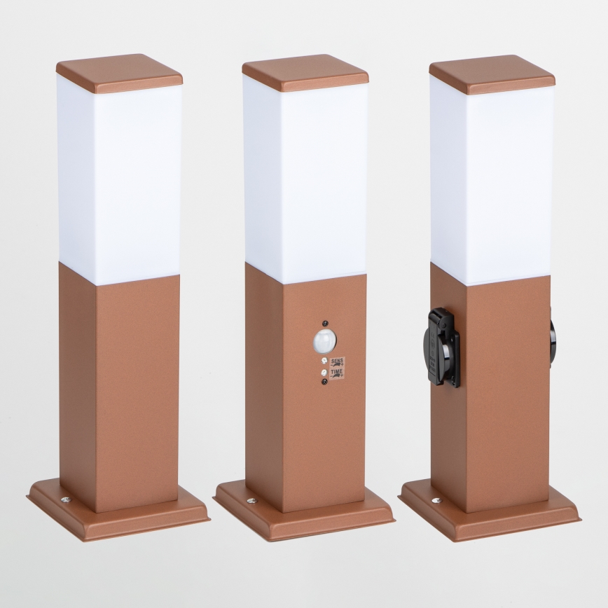 BRILAGI - NOVA Outdoor Sensor Lamp 1×E27/15W/230V, 40 cm, IP44, Brown