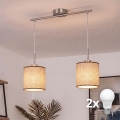 Brilagi - NUBILA cable-suspended LED chandelier 2xE27/60W/230V brown