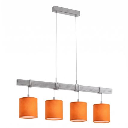 BRILAGI - NUBILA cable-suspended LED chandelier 4xE27/60W/230V gray/orange