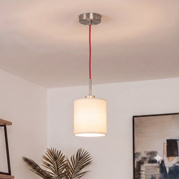 Brilagi - NUBILA Cable-Suspended LED Pendant 1xE27/60W/230V Ø 14 cm red/cream