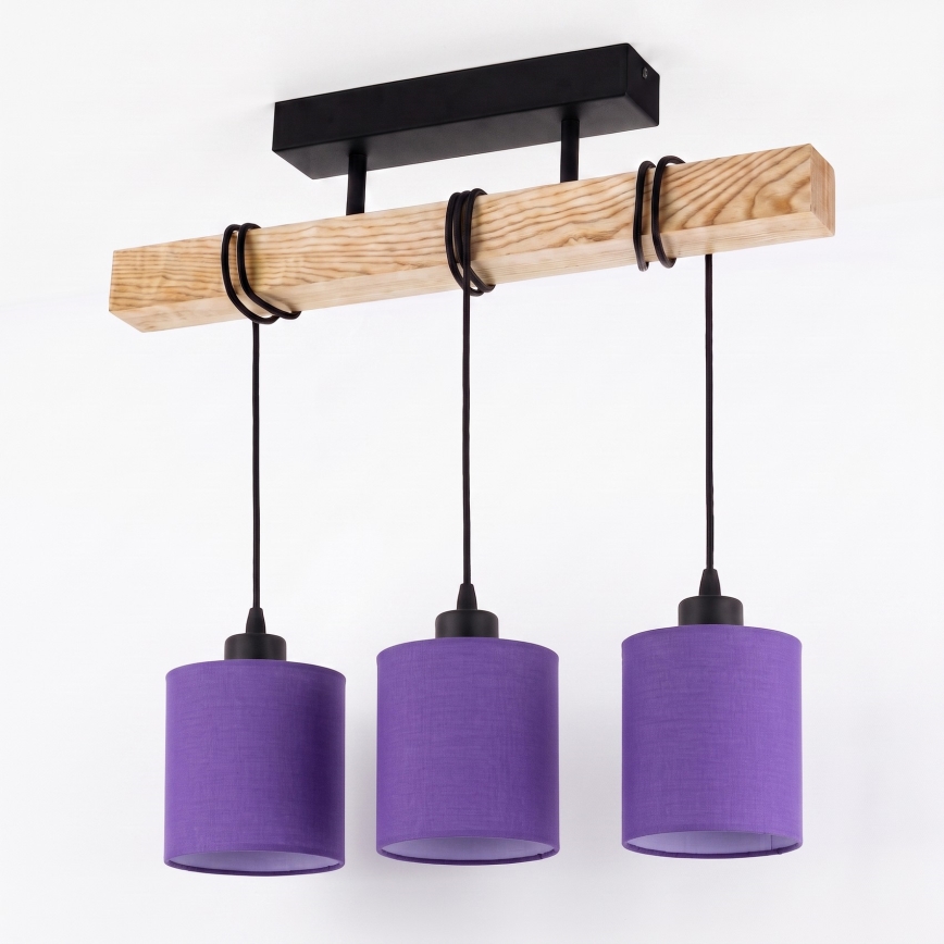 BRILAGI - NUBILA Flush-Mounted Chandelier 3xE27/60W/230V Pine/Purple