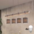 BRILAGI - NUBILA LED cable chandelier 4xE27/60W/230V gray/anthracite