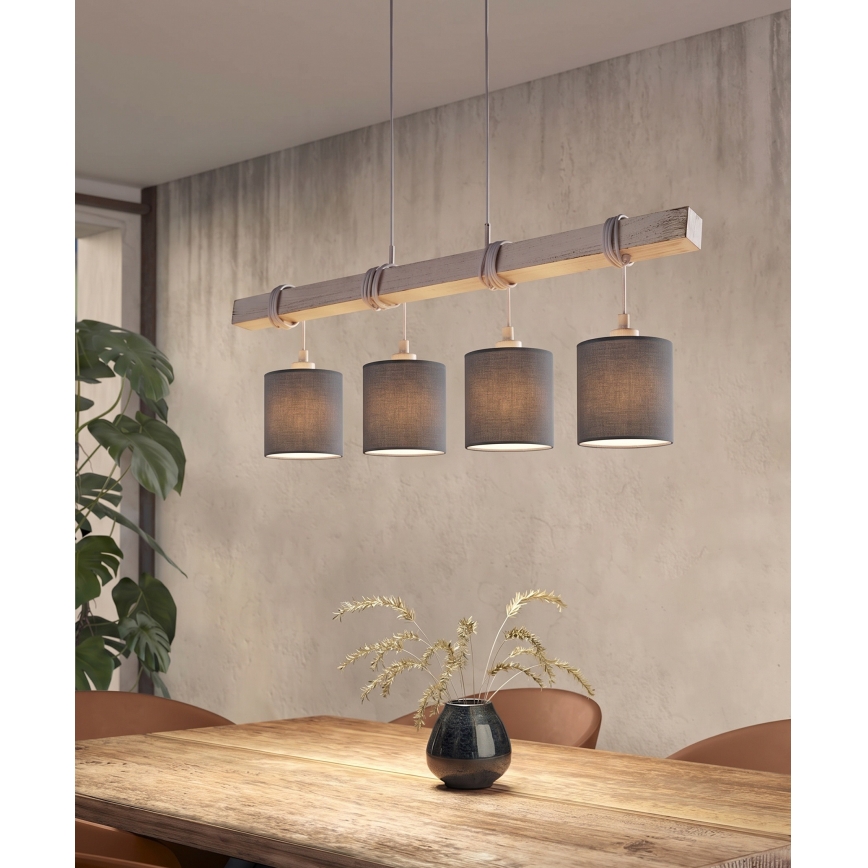 BRILAGI - NUBILA LED cable chandelier 4xE27/60W/230V gray/anthracite