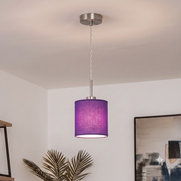 Brilagi - NUBILA LED cable pendant 1x E27/60W/230V Ø 14 cm purple