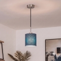 Brilagi - NUBILA LED Cable Pendant 1xE27/60W/230V Ø 14 cm Black/Dark Blue