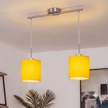 Brilagi - NUBILA LED cable pendant, 2x E27/60W/230V, yellow