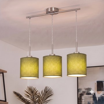 Brilagi - NUBILA LED Cable Pendant 3xE27/60W/230V Green