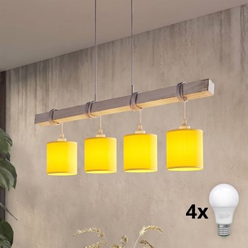 BRILAGI - NUBILA LED cable pendant 4xE27/60W/230V grey/yellow