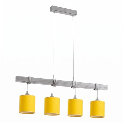 BRILAGI - NUBILA LED cable pendant 4xE27/60W/230V grey/yellow