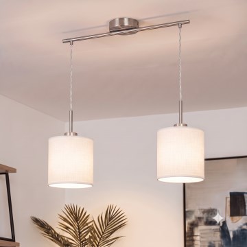 Brilagi - NUBILA LED cable pendant lamp 2xE27/60W/230V, white