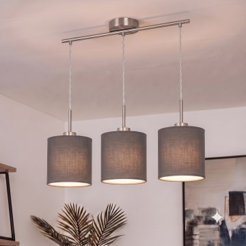 Brilagi - NUBILA LED cable pendant lamp 3xE27/60W/230V anthracite