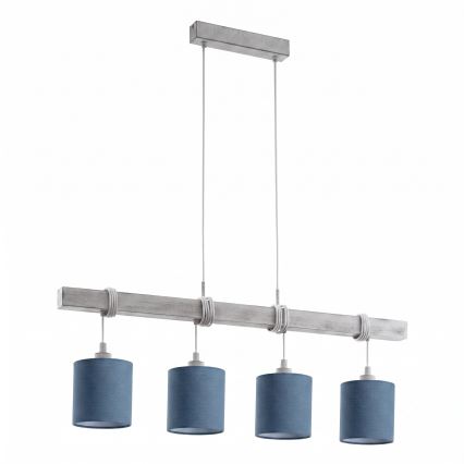 BRILAGI - NUBILA LED chandelier suspended on cable 4xE27/60W/230V grey/dark blue