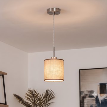 Brilagi - NUBILA LED pendant light on cable 1xE27/60W/230V, Ø 14 cm, brown
