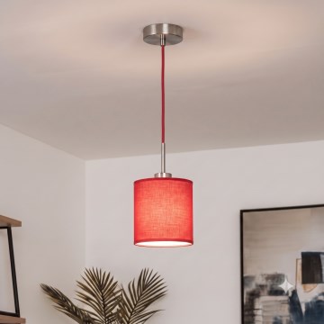 Brilagi - NUBILA LED pendant light on cable 1xE27/60W/230V Ø 14 cm red