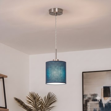 Brilagi - NUBILA LED pendant light on cable 1xE27/60W/230V Ø14 cm, dark blue