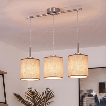 Brilagi - NUBILA LED Pendant Light on Cable, 3xE27/60W/230V, Brown