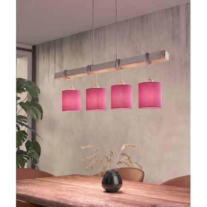 BRILAGI - NUBILA LED Pendant Light on Cable 4xE27/60W/230V grey/pink