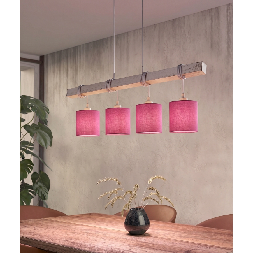BRILAGI - NUBILA LED Pendant Light on Cable 4xE27/60W/230V grey/pink
