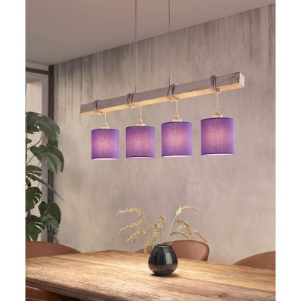 BRILAGI - NUBILA LED pendant light on cable 4xE27/60W/230V grey/purple