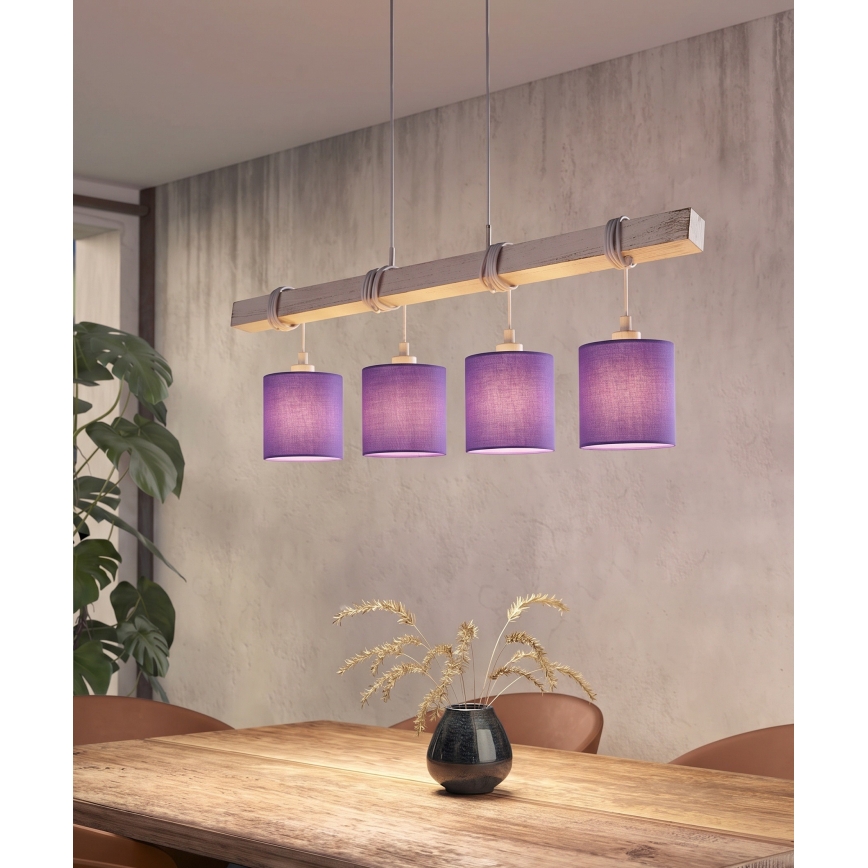 BRILAGI - NUBILA LED pendant light on cable 4xE27/60W/230V grey/purple