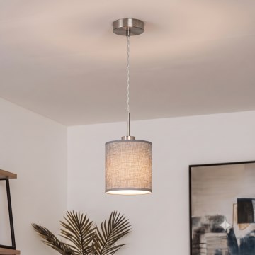 Brilagi - NUBILA LED Pendant Light on Cord, 1x E27/60W/230V, Ø 14 cm, Grey