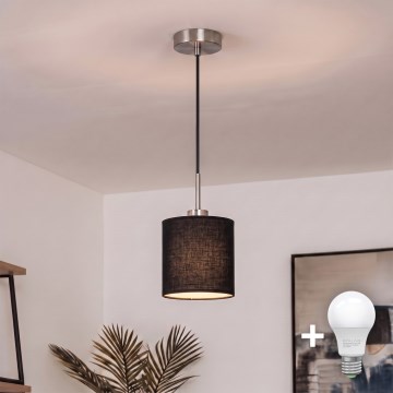 Brilagi - NUBILA LED pendant light with cable 1xE27/60W/230V Ø 14 cm Black