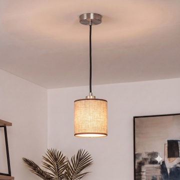 Brilagi - NUBILA LED Pendant on Cable 1xE27/60W/230V Ø 14 cm Black/Brown