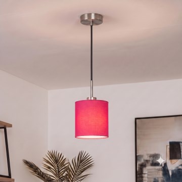 Brilagi - NUBILA LED pendant on cable 1xE27/60W/230V Ø 14 cm black/pink