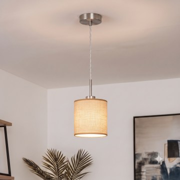 Brilagi - NUBILA LED pendant on cable 1xE27/60W/230V Ø 14 cm, Light Brown