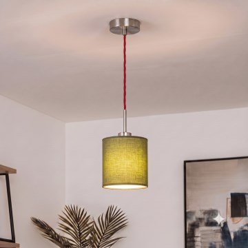 Brilagi - NUBILA LED pendant on cable 1xE27/60W/230V Ø 14 cm red/green