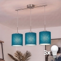 Brilagi - NUBILA LED Pendant on Cable 3xE27/60W/230V Dark Blue