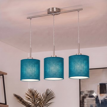 Brilagi - NUBILA LED Pendant on Cable 3xE27/60W/230V Dark Blue