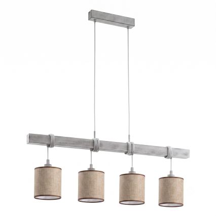 BRILAGI - NUBILA LED Pendant on Cable 4xE27/60W/230V Gray/Brown