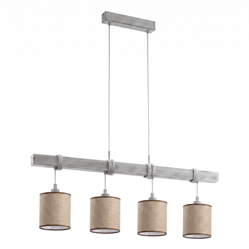 BRILAGI - NUBILA LED Pendant on Cable 4xE27/60W/230V Gray/Brown
