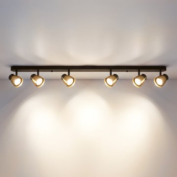 Brilagi - NUGGET 6x GU10/30W/230V Spotlight Black/Gold