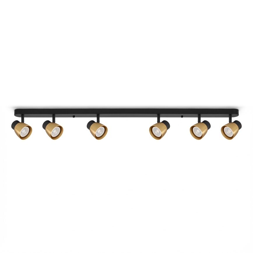 Brilagi - NUGGET 6x GU10/30W/230V Spotlight Black/Gold