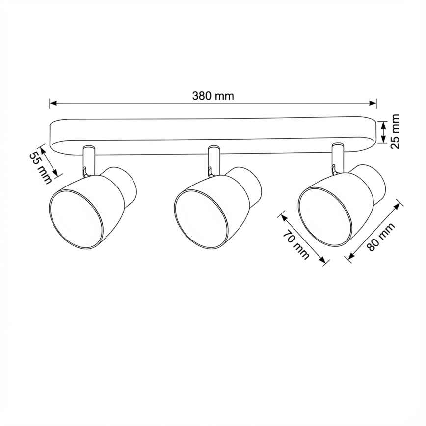 Brilagi - NUGGET LED RGBW Dimmable Triple Spotlight 3x GU10/4,8W/230V Black/Gold