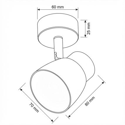 Brilagi - NUGGET Spotlight 1xGU10/30W/230V Black/Gold