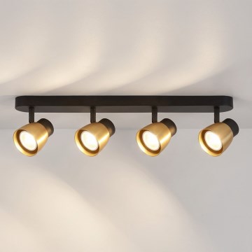 Brilagi - NUGGET Spotlight 4xGU10/30W/230V Black/Gold