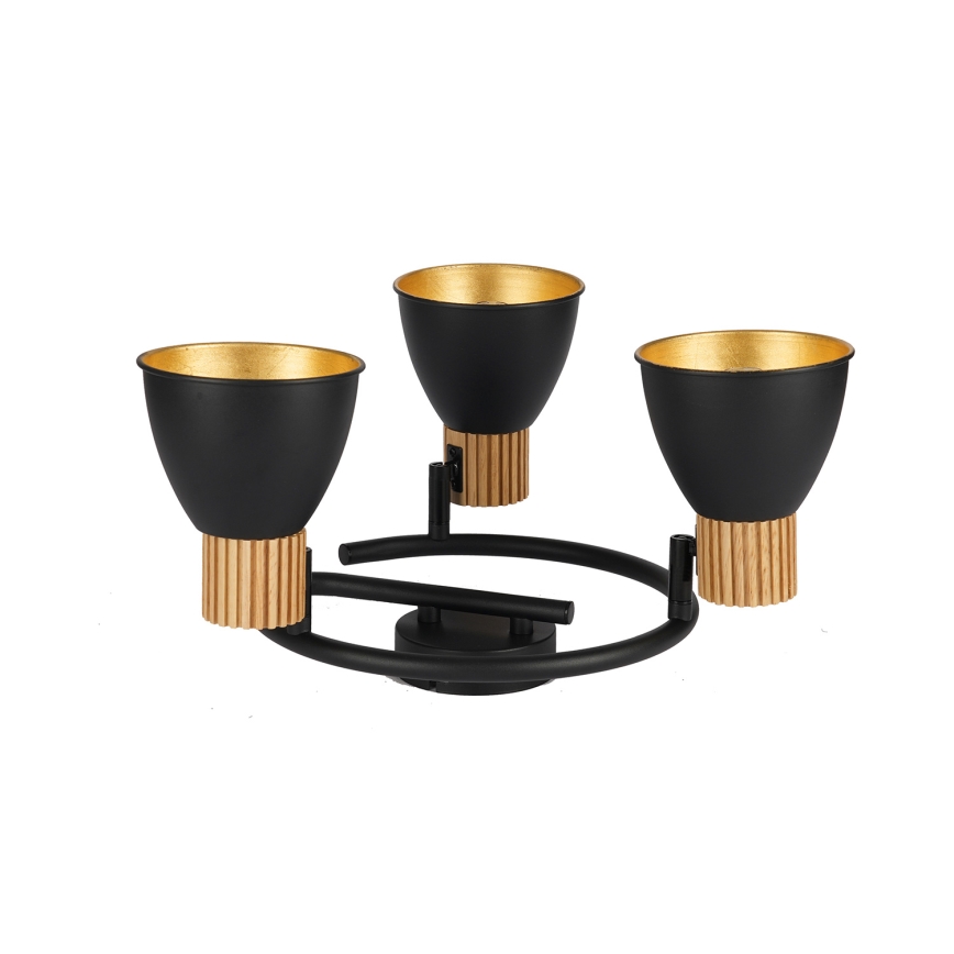 Brilagi - ODENSE 3-Light Spotlight 3xE14/10W/230V, Rubberwood/Black