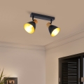 Brilagi - ODENSE spotlight 2x E14/10W/230V rubberwood/black