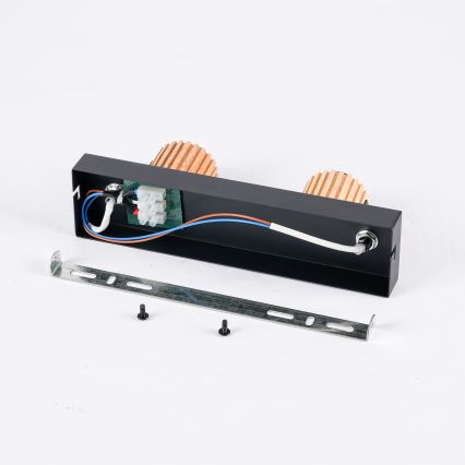 Brilagi - ODENSE spotlight 2x E14/10W/230V rubberwood/black