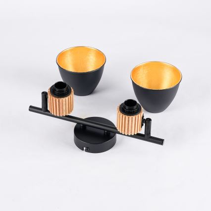 Brilagi - ODENSE Spotlight 2x E14/10W/230V Wood/Black