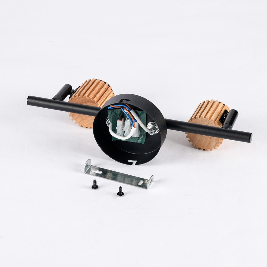 Brilagi - ODENSE Spotlight 2xE14/10W/230V Rubberwood/Black